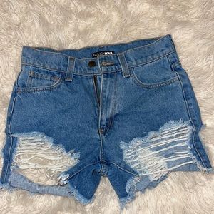 Fashion Nova ripped booty shorts